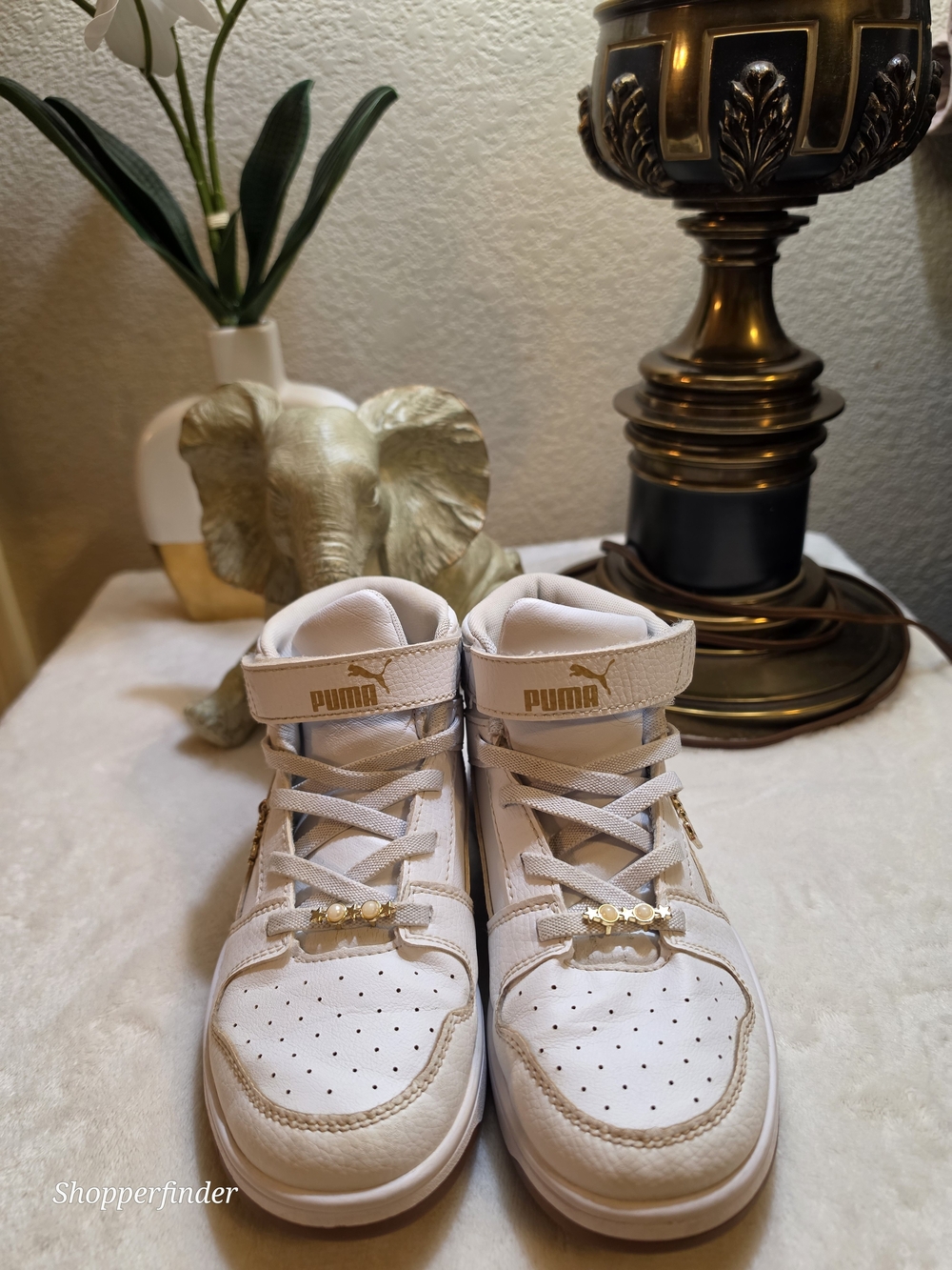 The Puma Rebound LayUp Bling sneaker Kids13